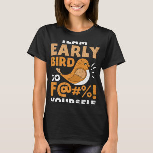 T-shirt Oiseau primitif Je déteste Matin Gens Vinatge Homm