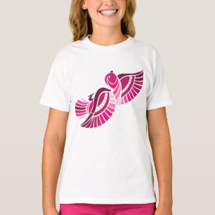 T-shirt Oiseau Rose Tribal Phoenix Magenta Stylisé