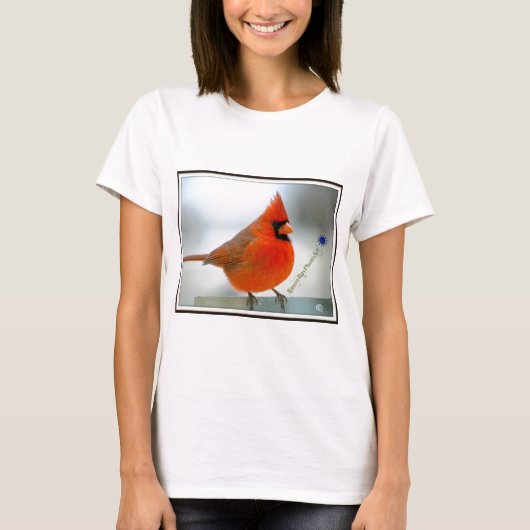 T-shirt Oiseau rouge cardinal (Devant)