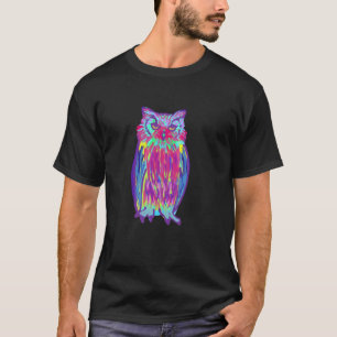 T-shirt Oiseau vaporwave drôle de hibou grincheux esthétiq