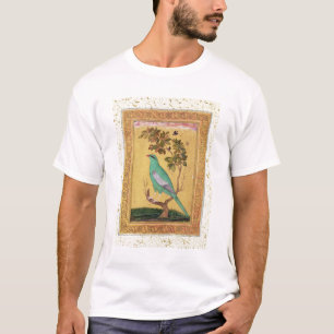 T-shirt Oiseau vert, Mughal (gouache sur le papier)