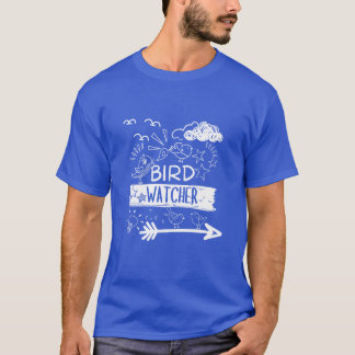 T-shirt Oiseau Watcher Retro Drôle Oiseau Observation vint