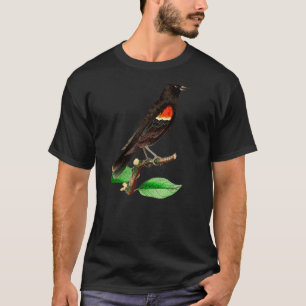 T-shirt Oiseaux à ailes rouges Noisette rouge à ailes roug