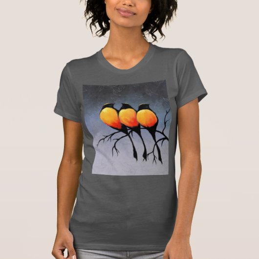 T-shirt Oiseaux à poitrine rouge (Devant)