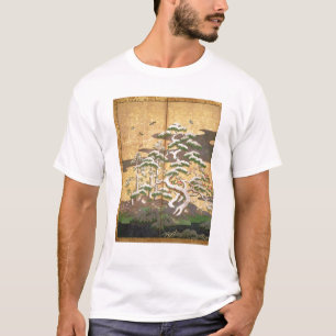 T-shirt Oiseaux avec des fleurs d'automne et d'hiver