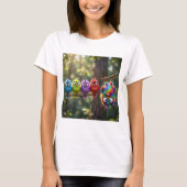 T-shirt Oiseaux colorés et duveteux (Devant)