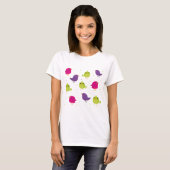 T-shirt Oiseaux colorés mignons (Devant entier)