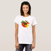 T-shirt Oiseaux d'automne, Feuilles et baies (Devant entier)