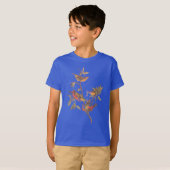 T-shirt Oiseaux de Bunting Peint Audubon dans Plum Tree sa (Devant entier)