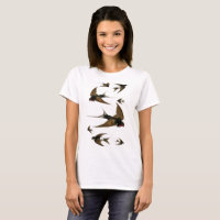 Oiseaux de cru de volée d'hirondelles