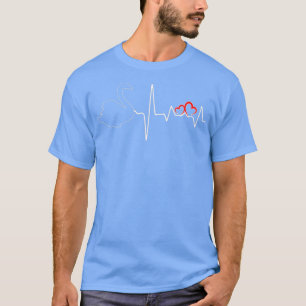 T-shirt Oiseaux De Cygne Coeur Amour Pour Swan