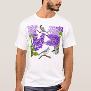 T-shirt Oiseaux de jardin de jardin dans la chemise de