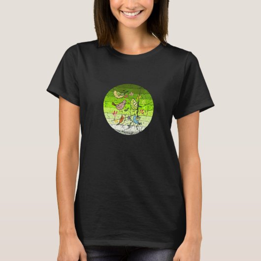 T-shirt Oiseaux de jardin Oiseaux indigènes Conception d'o (Devant)