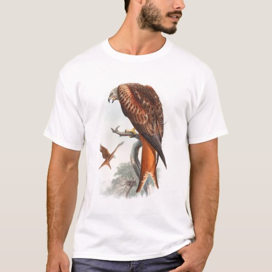 T-shirt Oiseaux de John Gould de faucon de Glead de (Devant)