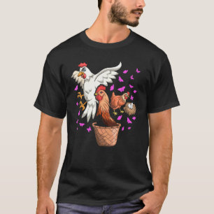 T-shirt oiseaux de la ferme de paysan Papillon Poule