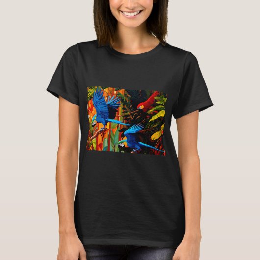 T-shirt Oiseaux de l'Excellence : Ara bleu Anodorhynchus (Devant)