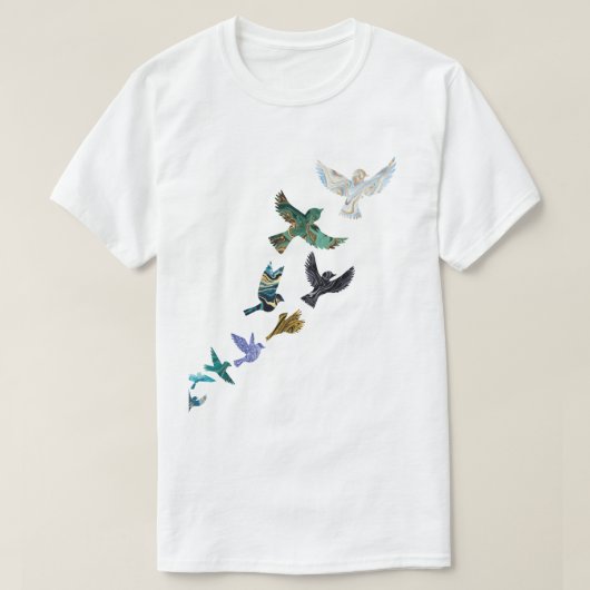 T-shirt Oiseaux de marbre (Design devant)