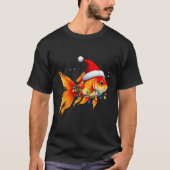 T-shirt Oiseaux de Santa Chapa Lumières Noël Mignonne Noël (Devant)