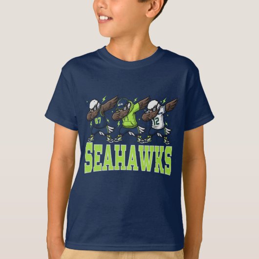 T-shirt Oiseaux de Seattle Seahawks Dabbing (Devant)