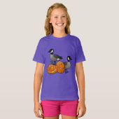 T-shirt Oiseaux d'Halloween du Canada avec Jack-o-lanterne (Devant entier)