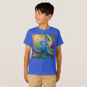 T-shirt Oiseaux d'Imaginaire Jay bleu (Devant entier)