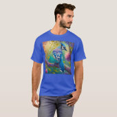 T-shirt Oiseaux d'Imaginaire Jay bleu (Devant entier)