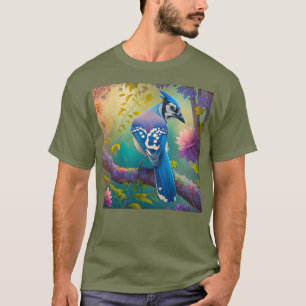 T-shirt Oiseaux d'Imaginaire Jay bleu