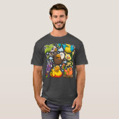 T-shirt Oiseaux Doodles Main tiré garçon (Devant entier)