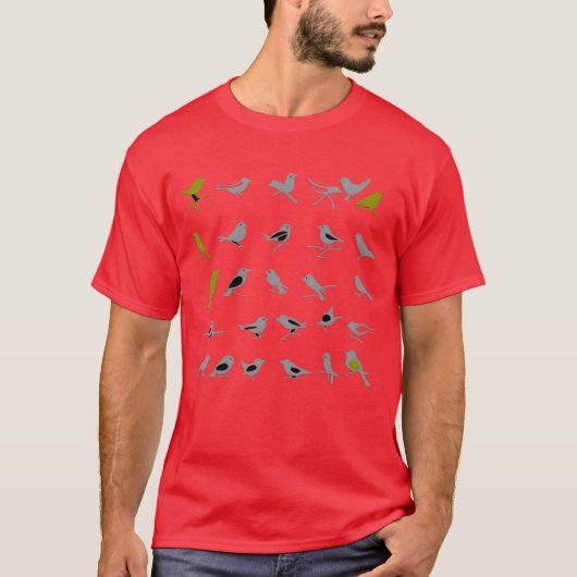 T-shirt Oiseaux d'une plume Rétro (Devant)