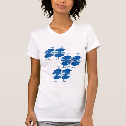 T-shirt oiseaux d'une plume se rassemblent (Devant)