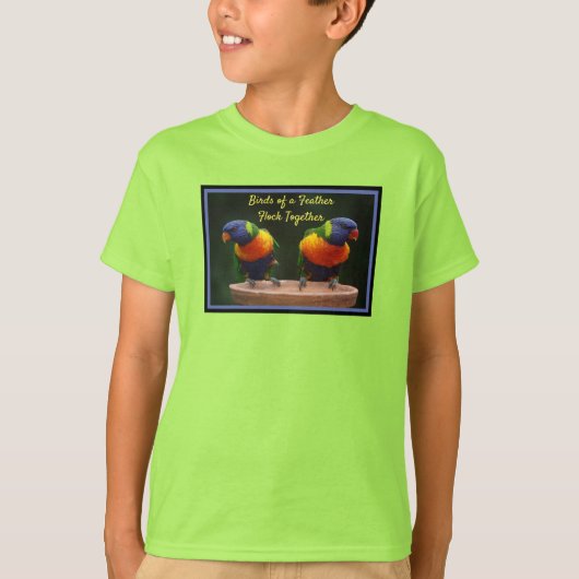 T-shirt Oiseaux d'une plume se rassemblent Lorikeet (Devant)