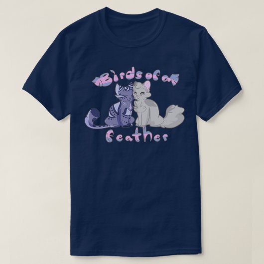 T-shirt Oiseaux d'une plumes de levage et de plumes (Design devant)