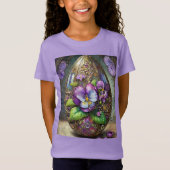 T-Shirt Oiseaux en fleurs Pied violets Fleur sauvage Oeuf (Devant)