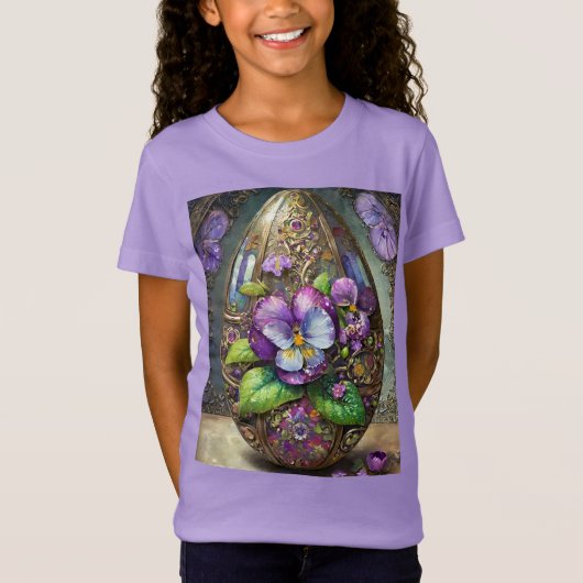T-Shirt Oiseaux en fleurs Pied violets Fleur sauvage Oeuf (Devant)