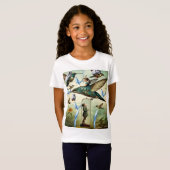 T-Shirt oiseaux et baleines (Devant entier)