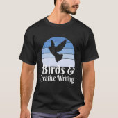 T-shirt Oiseaux Et Écriture Créative (Devant)