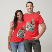 T-shirt Oiseaux et fleurs de l'état de l'Alaska (Unisexe)