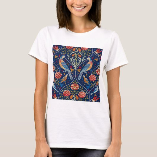 T-shirt Oiseaux et fleurs, William Morris (Devant)