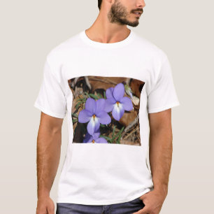 T-shirt Oiseaux fleur sauvage-Pied Violet III Cadeaux et v