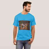 T-shirt Oiseaux gracieux et ailes emplumées (Devant entier)