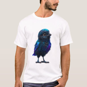 T-shirt Oiseaux hommes de la galaxie cosmique bleue
