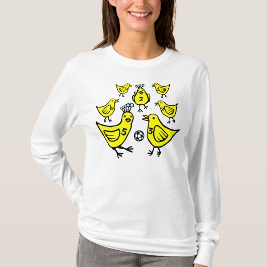 T-shirt Oiseaux jouant au football - Couleur II (Devant)