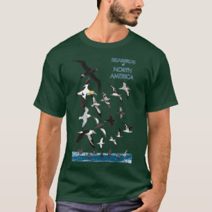 T-shirt Oiseaux marins de l'Amérique du Nord avec texte