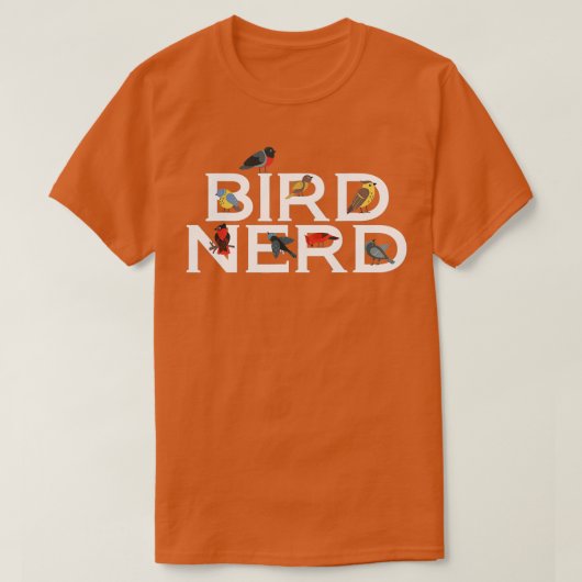 T-shirt Oiseaux Nerd Amateurs d'oiseaux (Design devant)