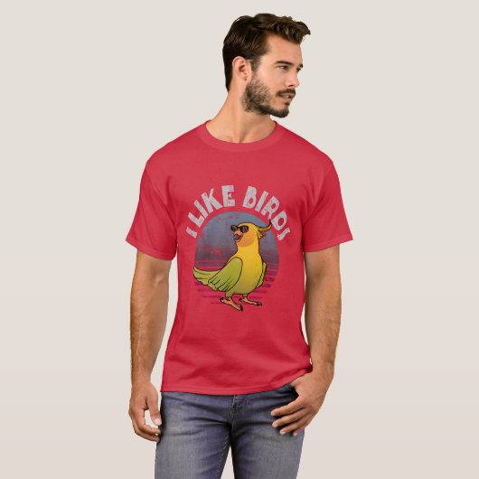 T-shirt Oiseaux observer j'aime les oiseaux ami (Devant entier)