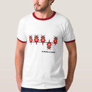 T-shirt oiseaux rouges mignons