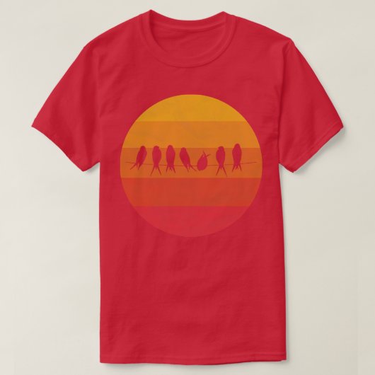 T-shirt Oiseaux sur corde (Design devant)