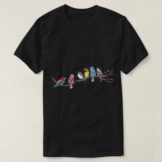T-shirt Oiseaux Sur Une Branche Oiseaux Observation Oiseau (Design devant)
