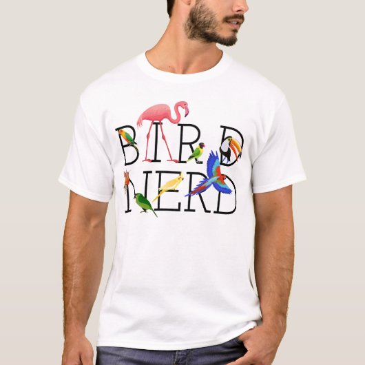 T-shirt Oiseaux tropicaux Nerd (Devant)