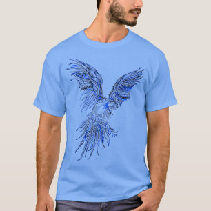 T-shirt OISEAUX Volant Parrot Bleu Iconique Graphisme Desi